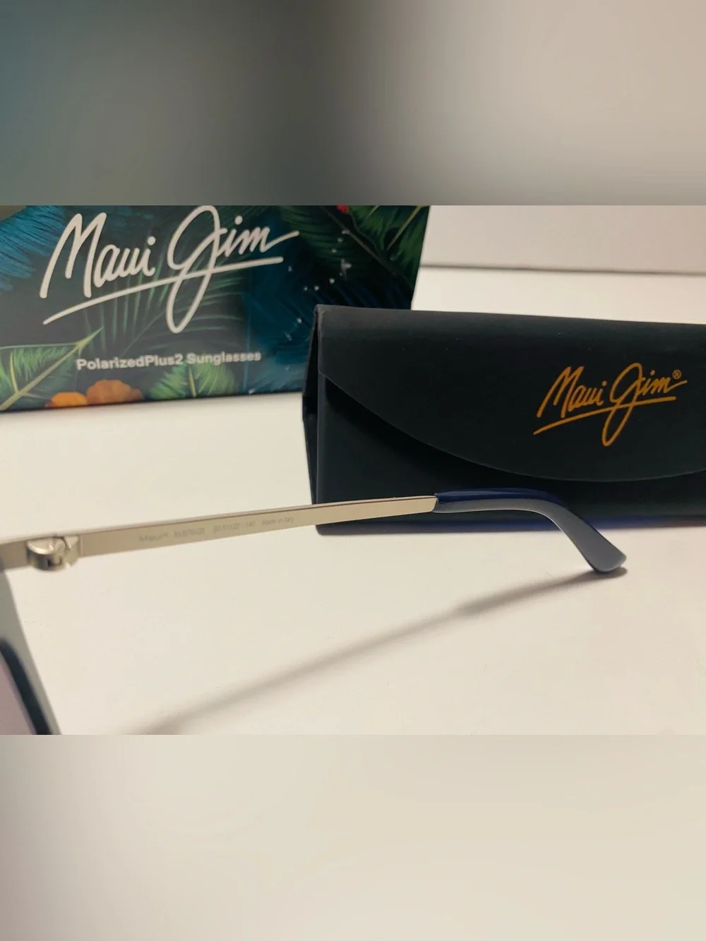 Maui Jim Wood Rose Blue Round Polarized Sunglasses Mj870-03 Brand New NIB Set